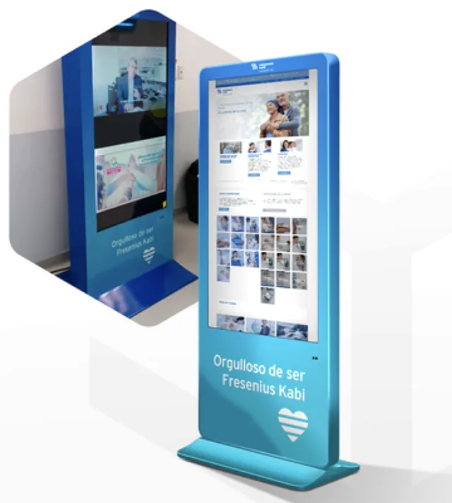 Tótem de digital signage de Estrasol para Fresenius Kabi